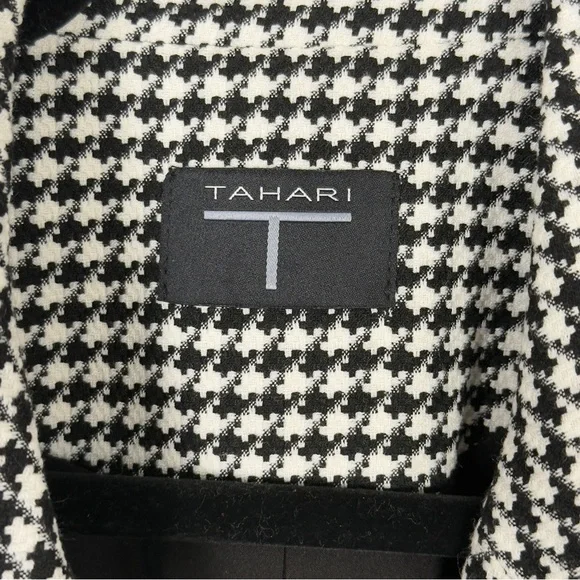 Tahari Black and White Houndstooth Blazer XS - Picture 7 of 13